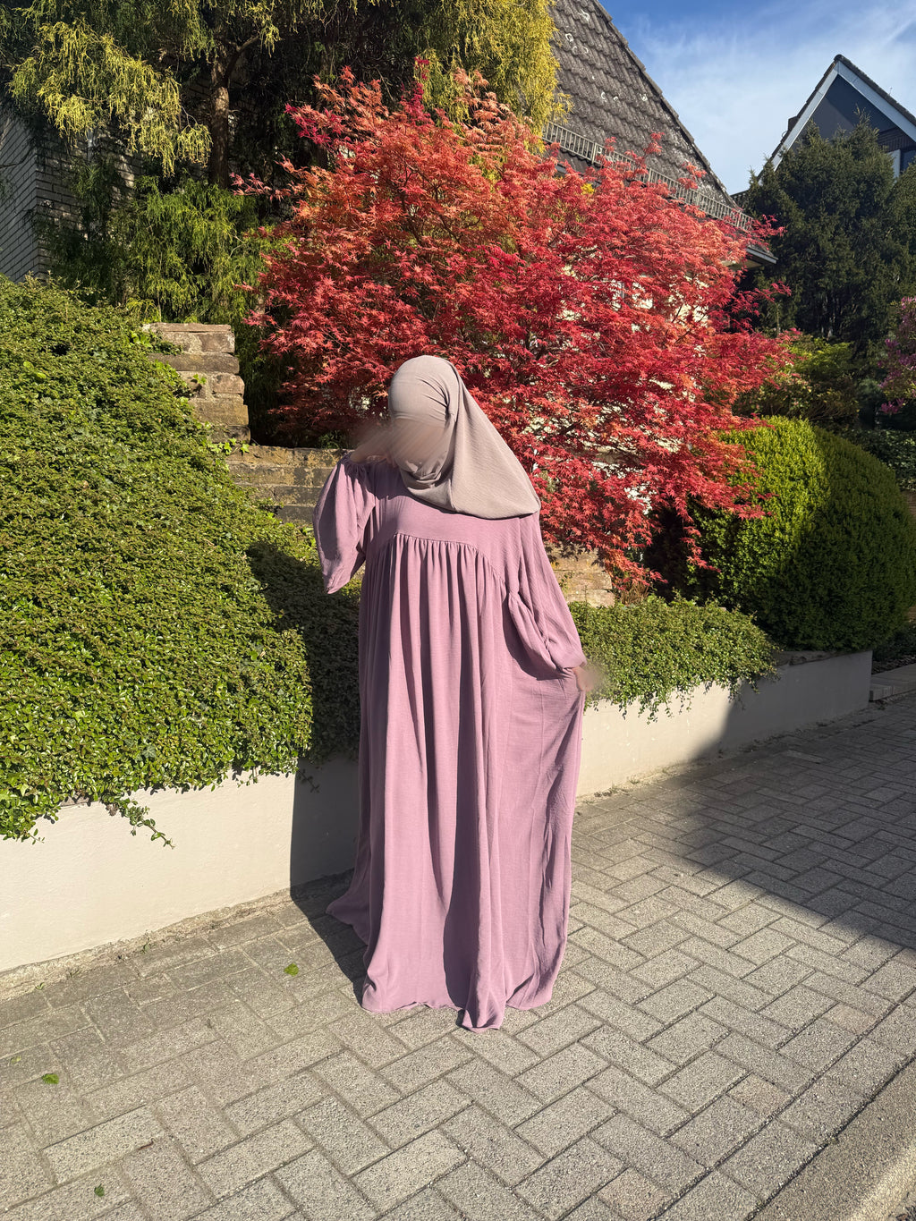 Ballonärmel Abaya lila jazz