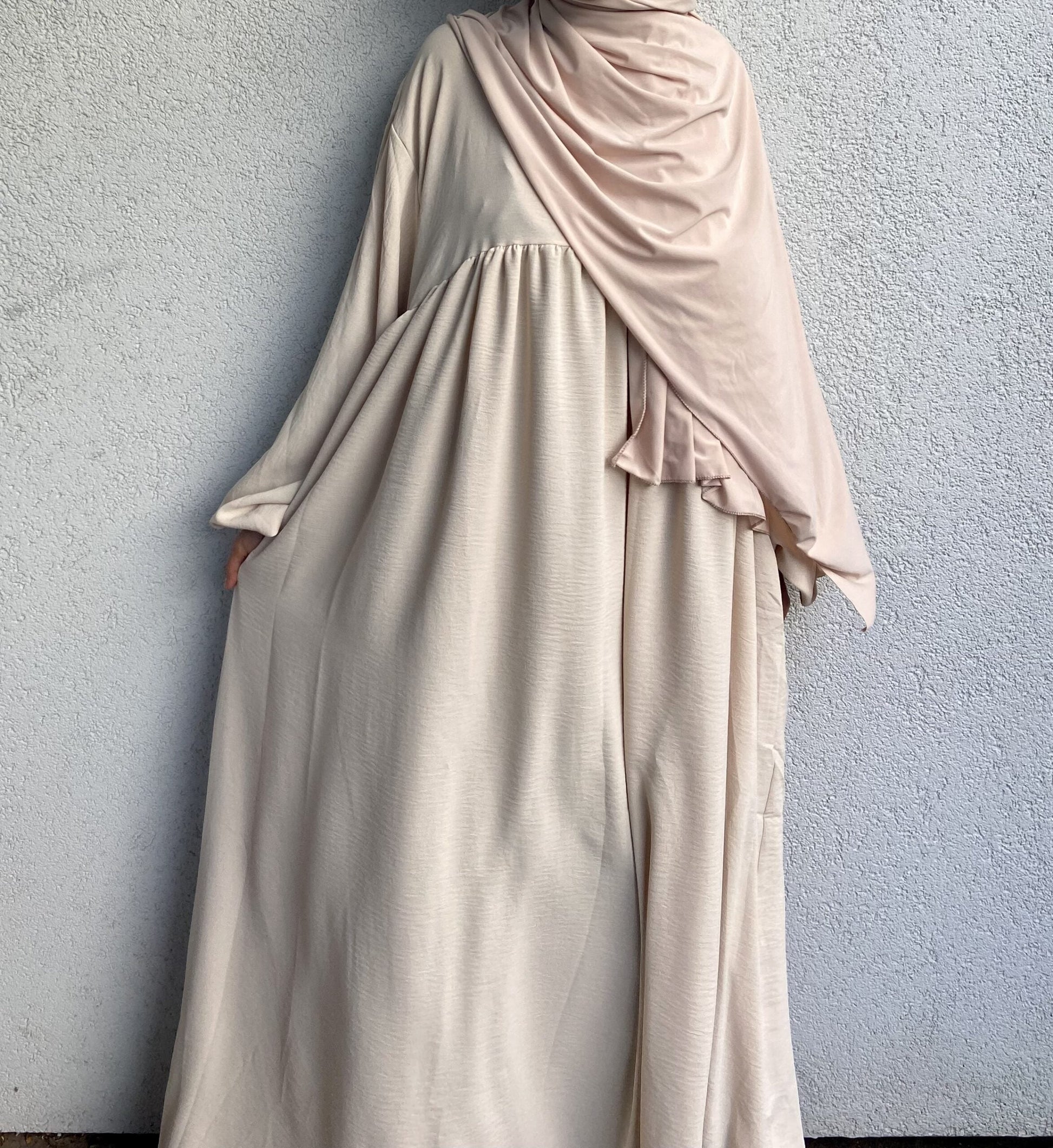 Ballonärmel Abaya Beige Jazz