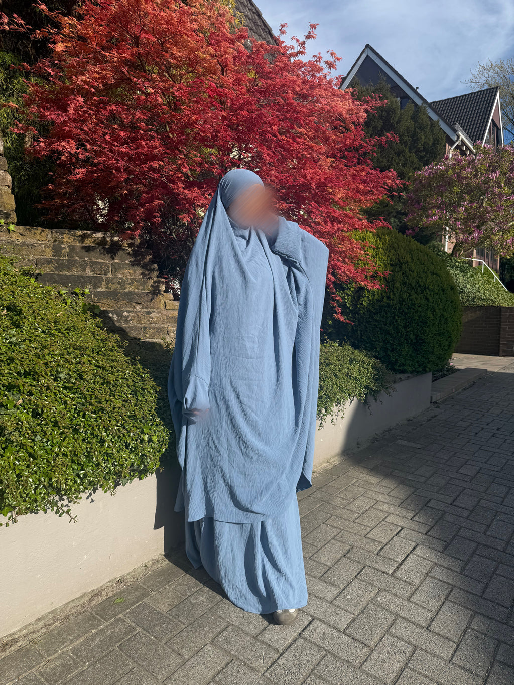 2-Teiler Jilbab Blaugrau Jazz