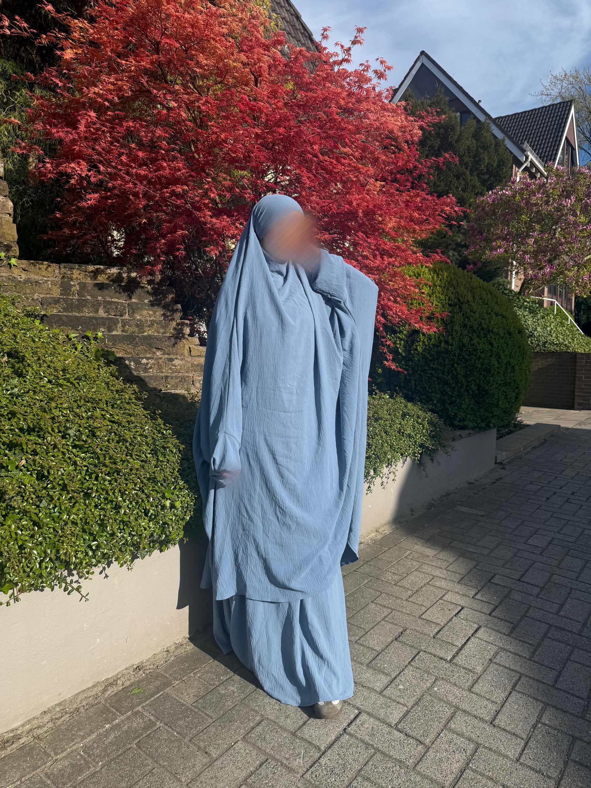 2-Teiler Jilbab Blaugrau Jazz