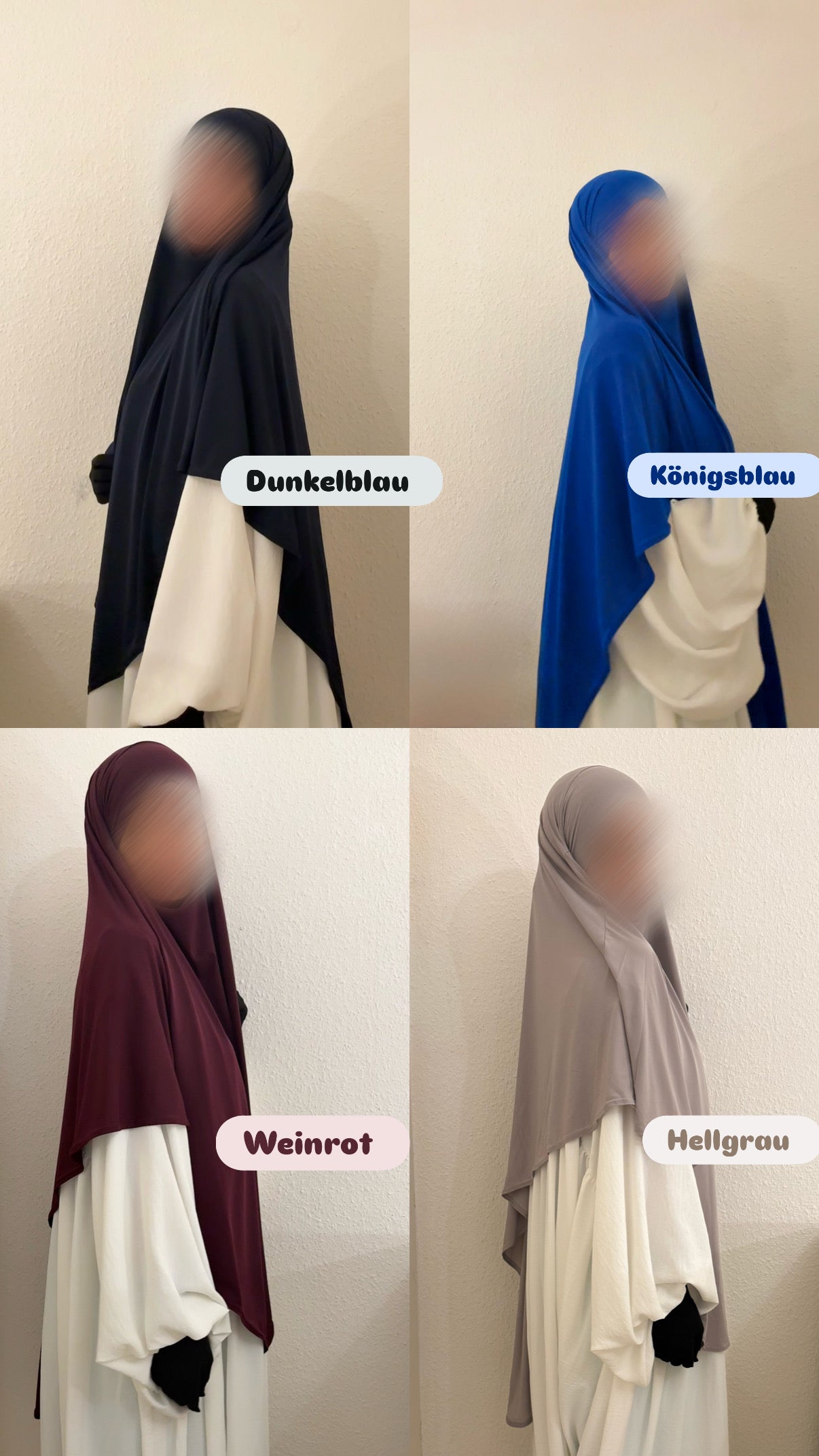 Jersey Khimar (9 Farben )