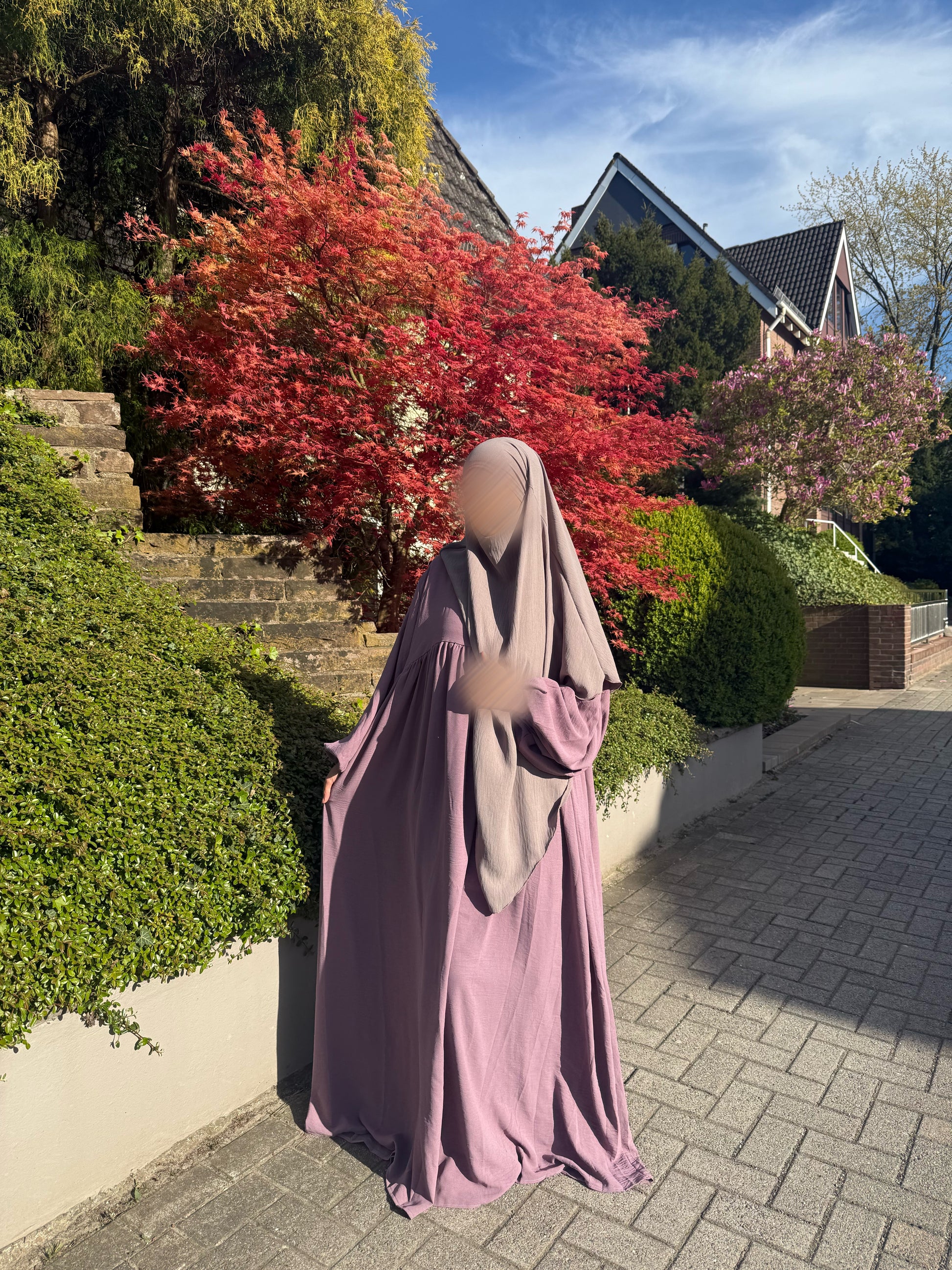 Ballonärmel Abaya lila jazz