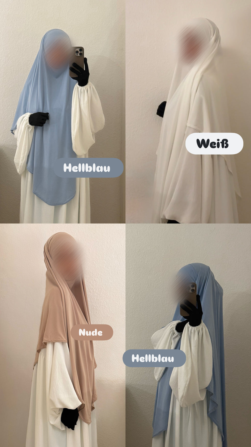 Jersey Khimar (9 Farben )