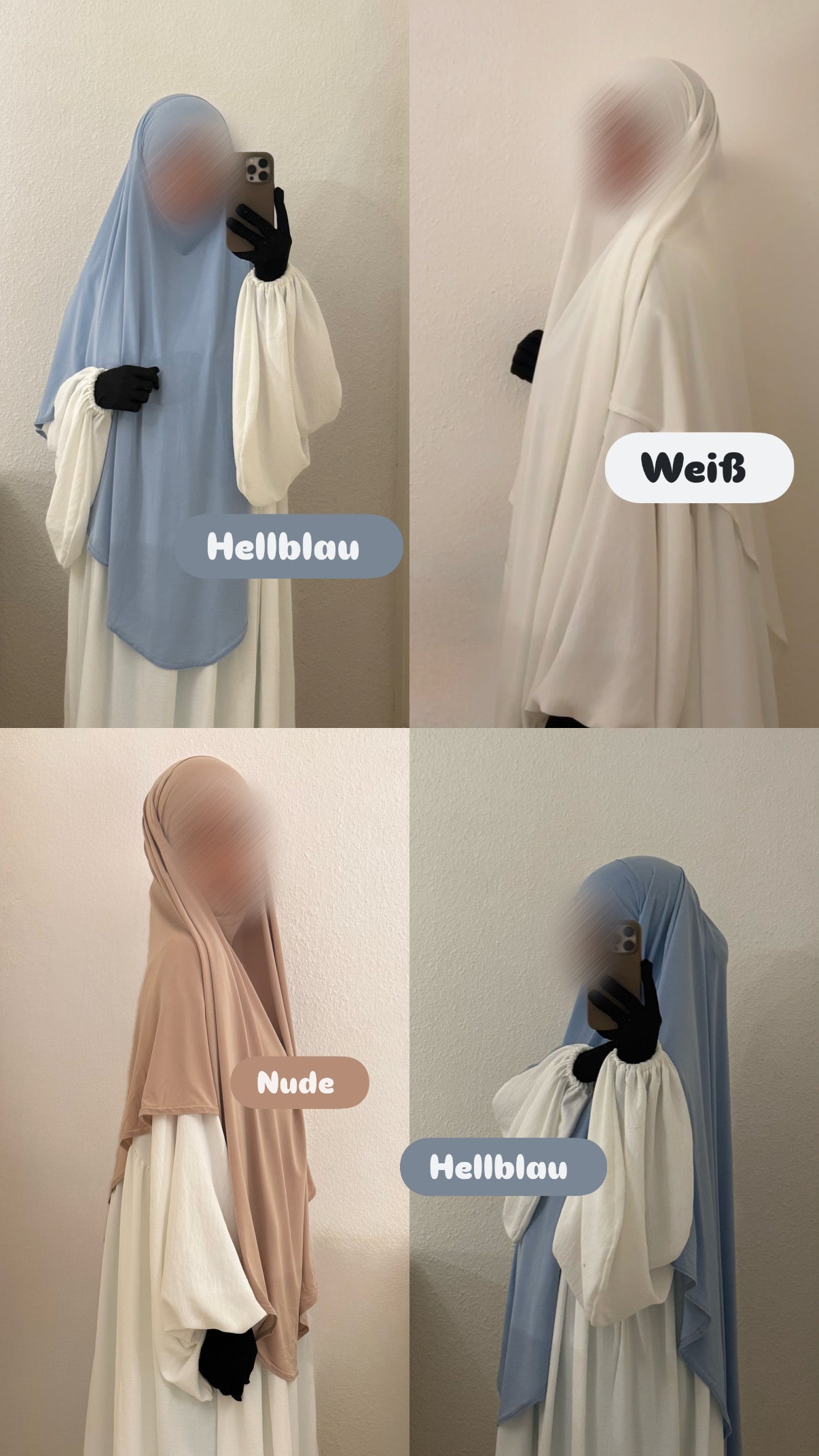 Jersey Khimar (9 Farben )
