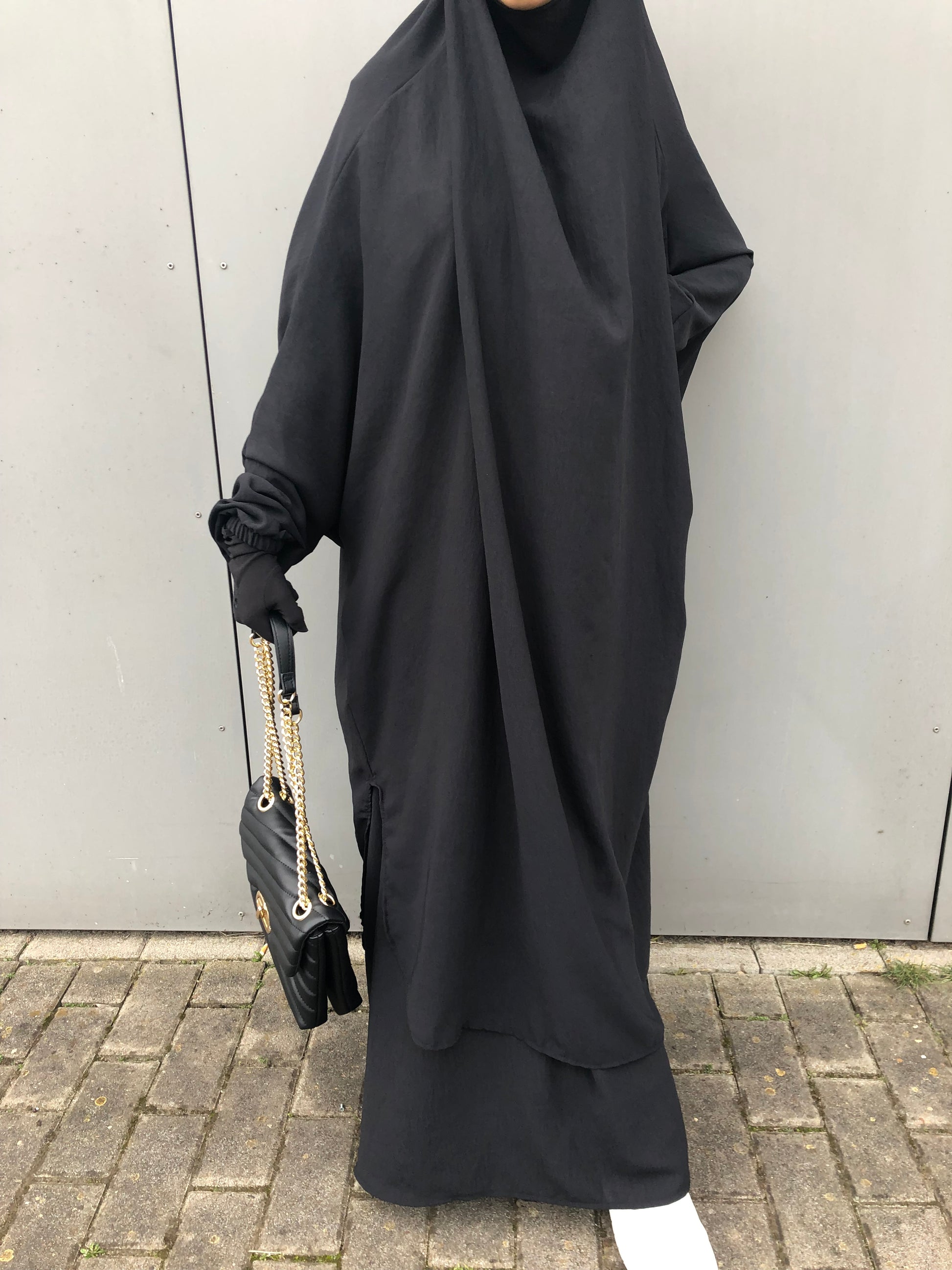2-Teiler Jilbab Schwarz Jazz