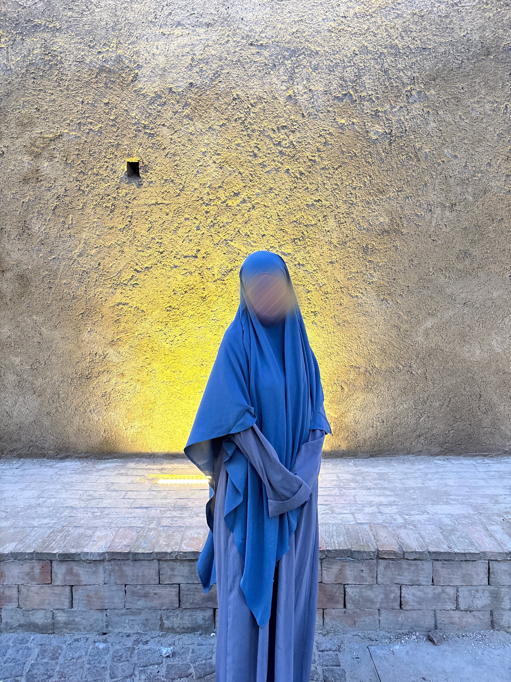 Long Medina Khimar Blaugrau