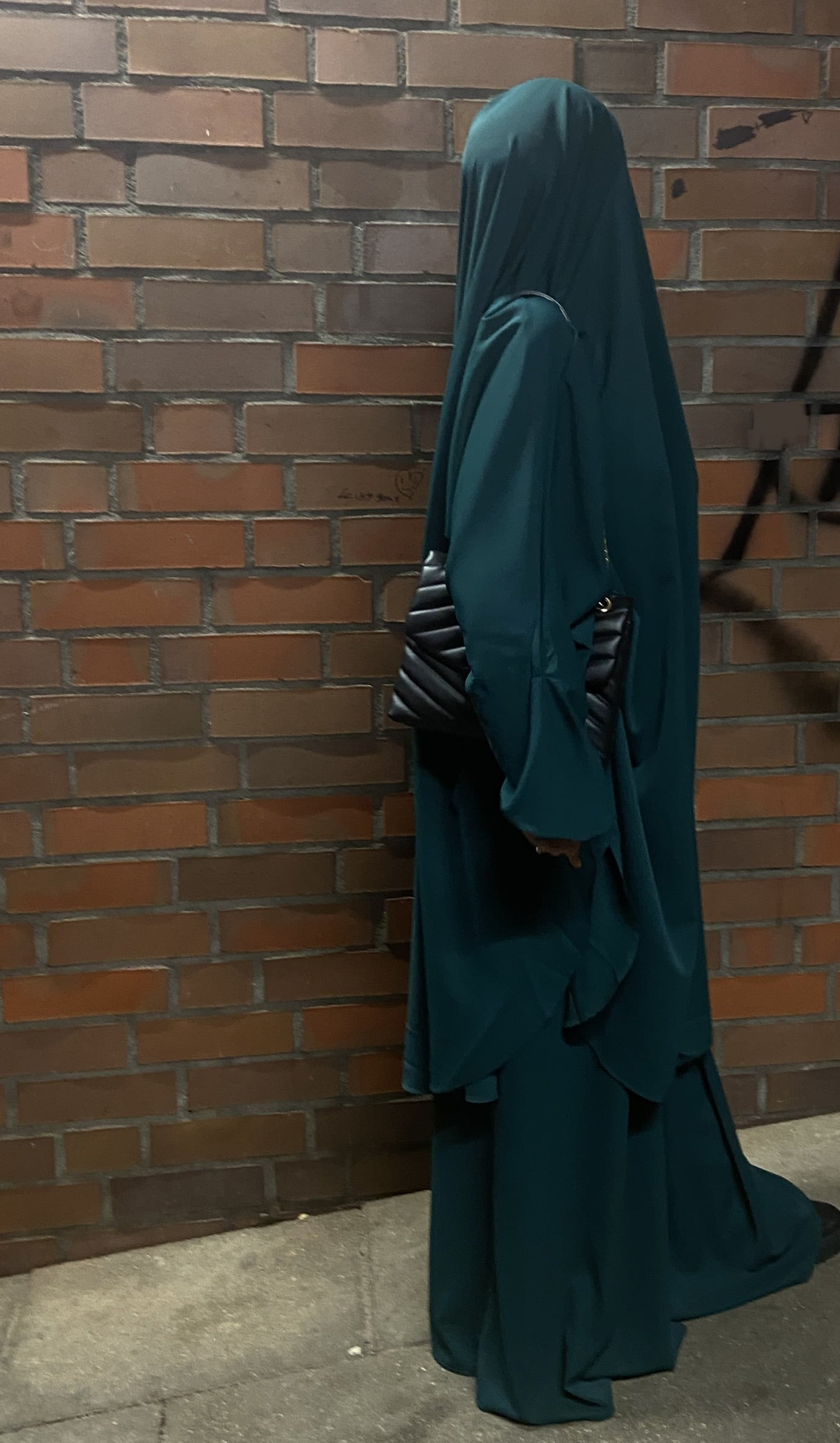 2-Teiler Jilbab Smaragd Grün Medina Seide