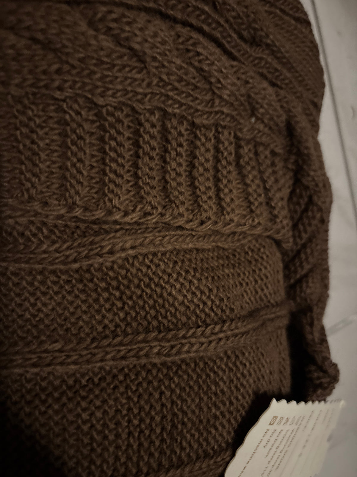 Maxi Cardigan mit Muster braun