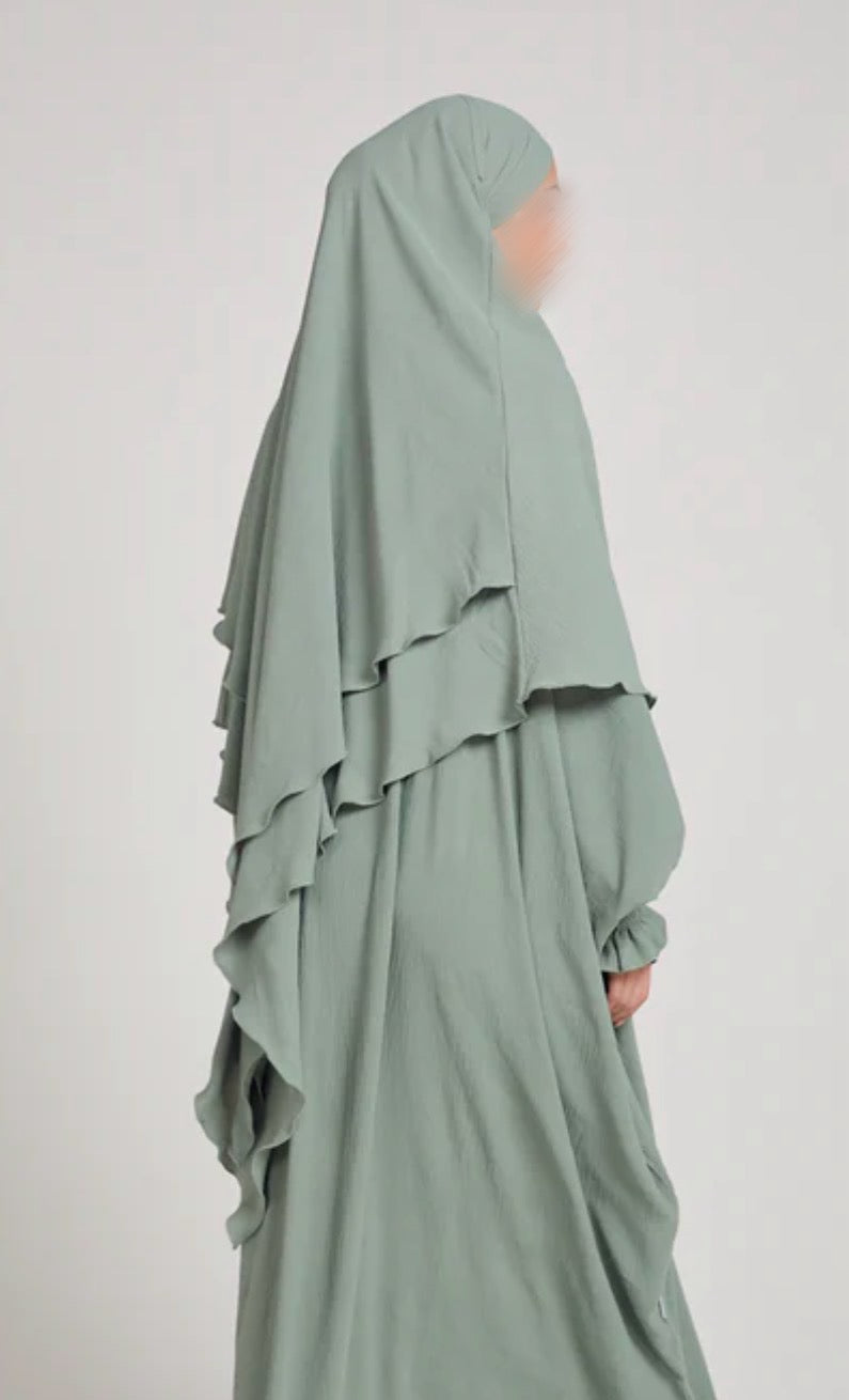 Khimar Jazz 2-lagig Wassergrün