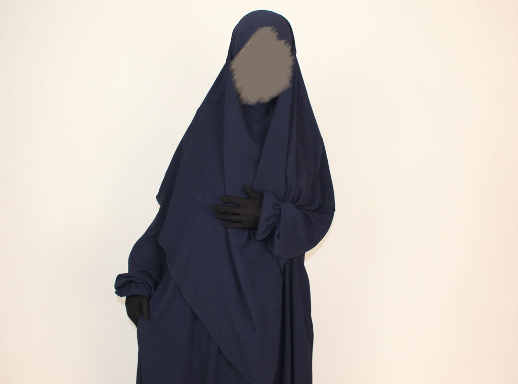 abaya Khimar Set Dunkelblau