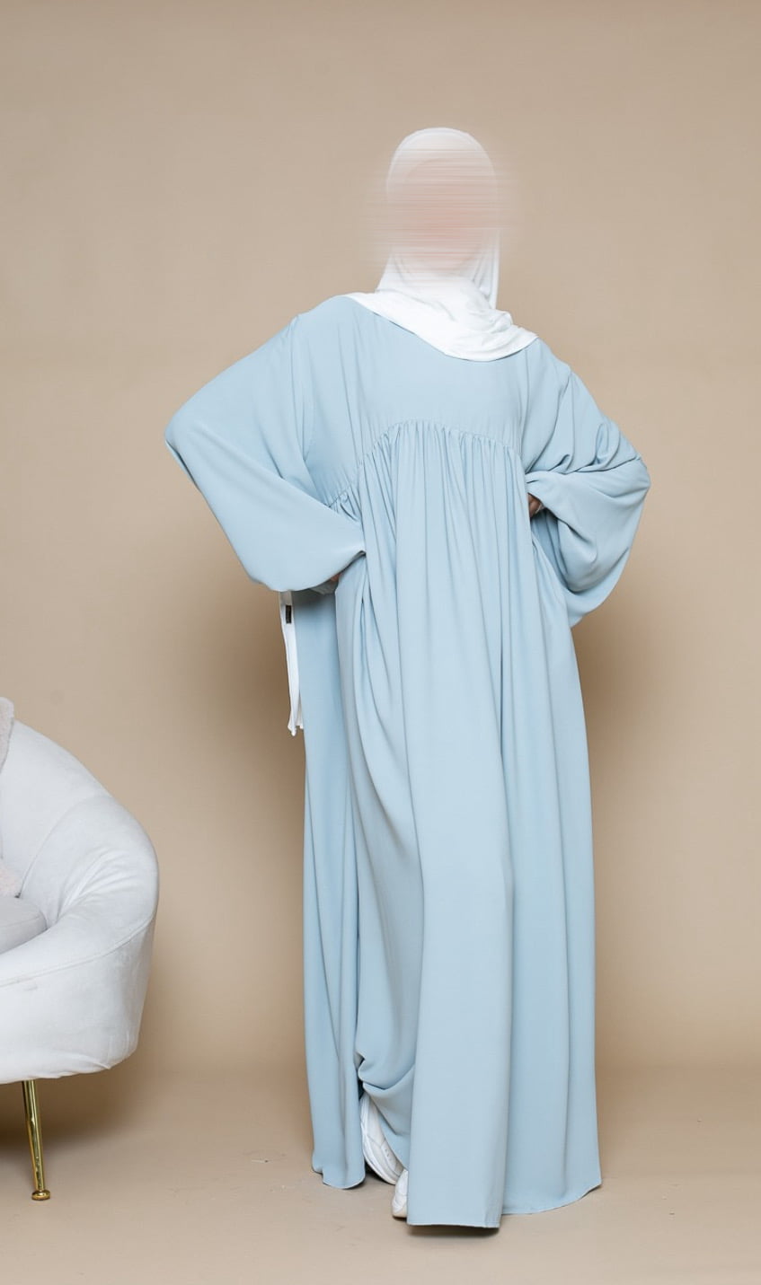 Ballonärmel Abaya Wassergrün Jazz Stoff