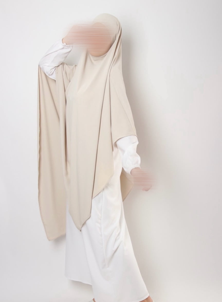 Long Medina Khimar Beige