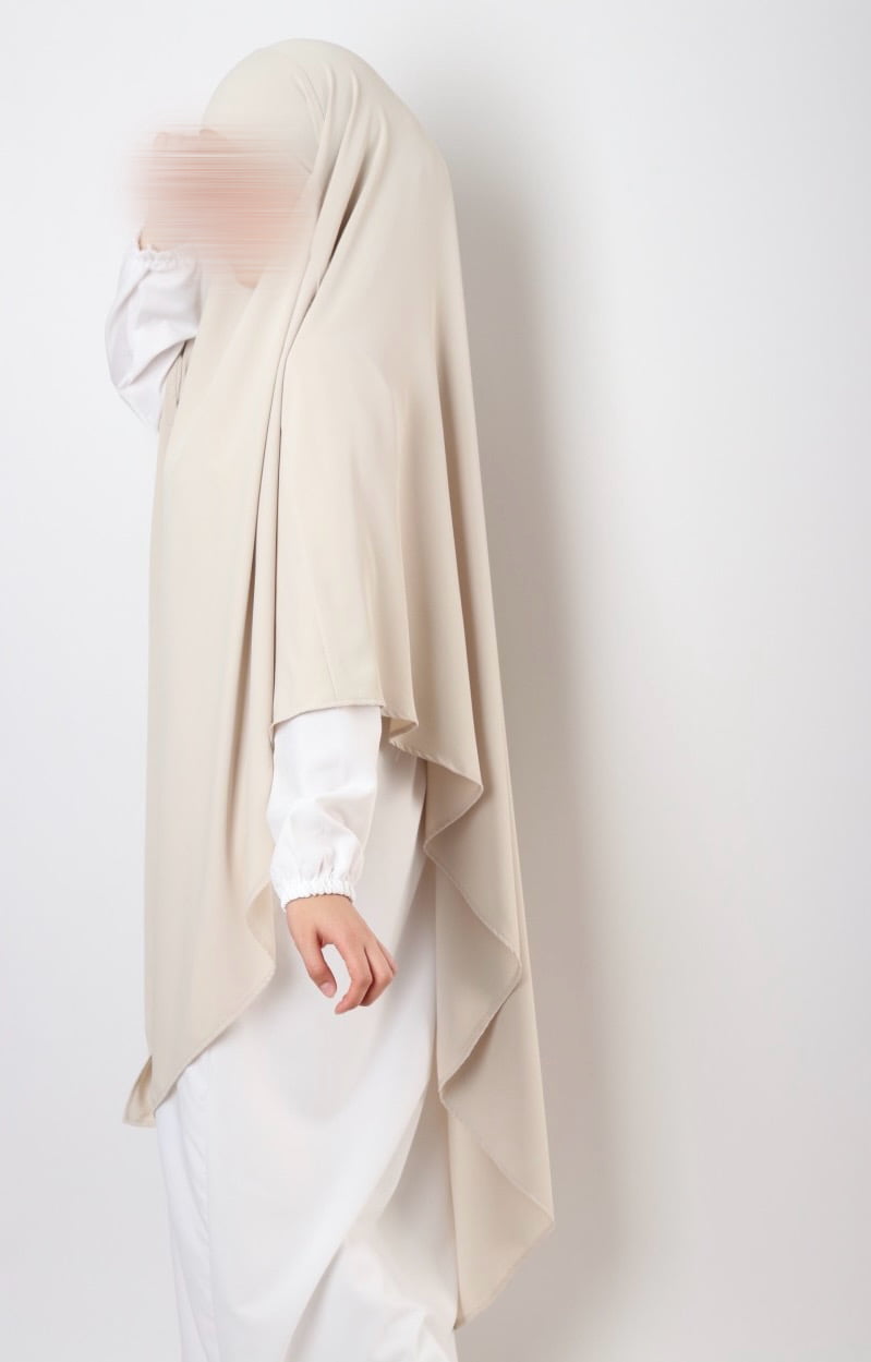 Long Medina Khimar Beige