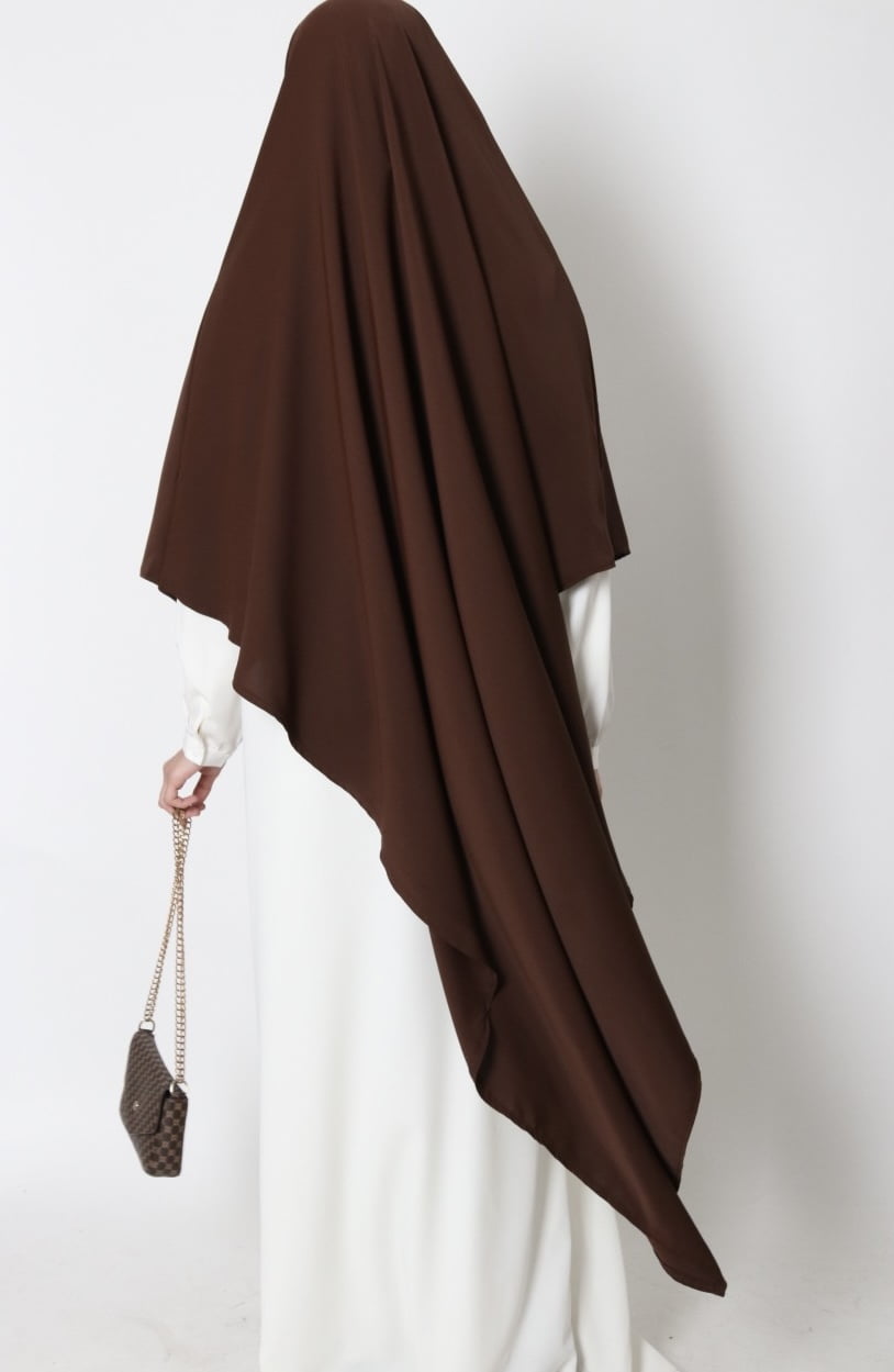 Long Medina Khimar Dunkelbraun