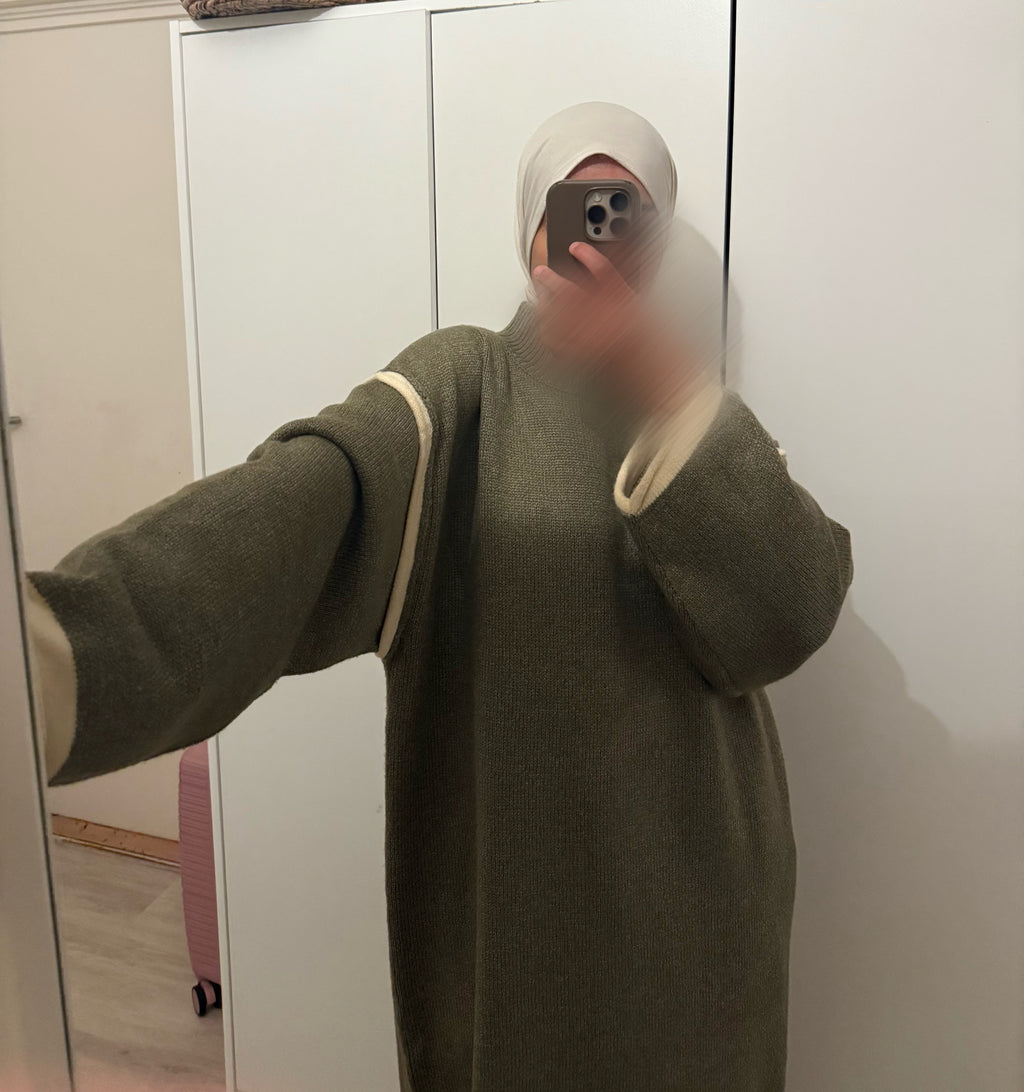 Winter Kleid mit Arm Details , Premium Qualität vers, Fraben