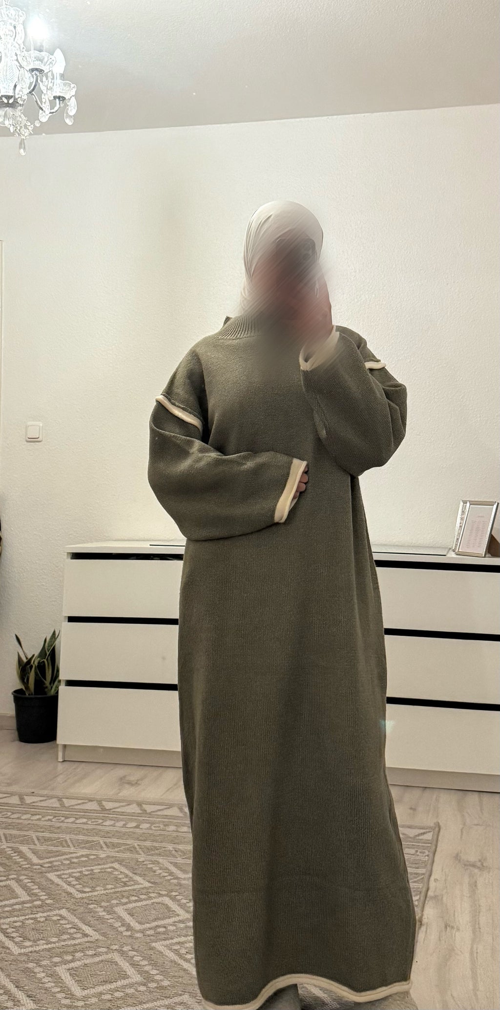 Winter Kleid mit Arm Details , Premium Qualität vers, Fraben