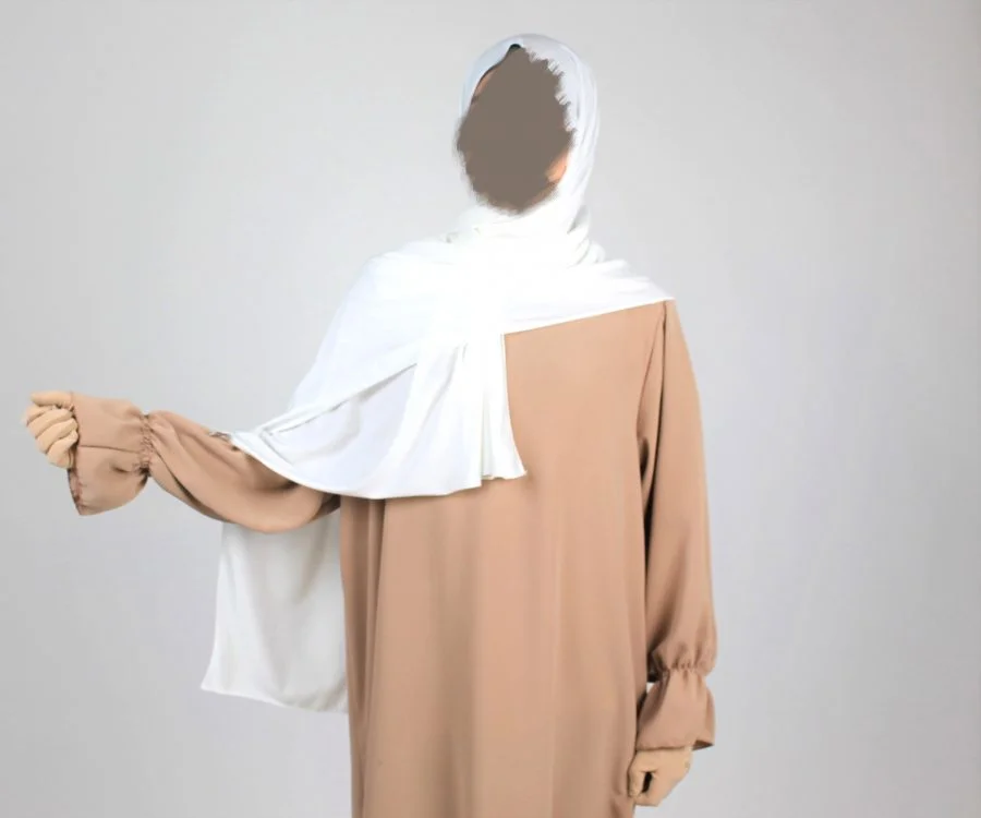 Rüschenärmel Abaya Camel