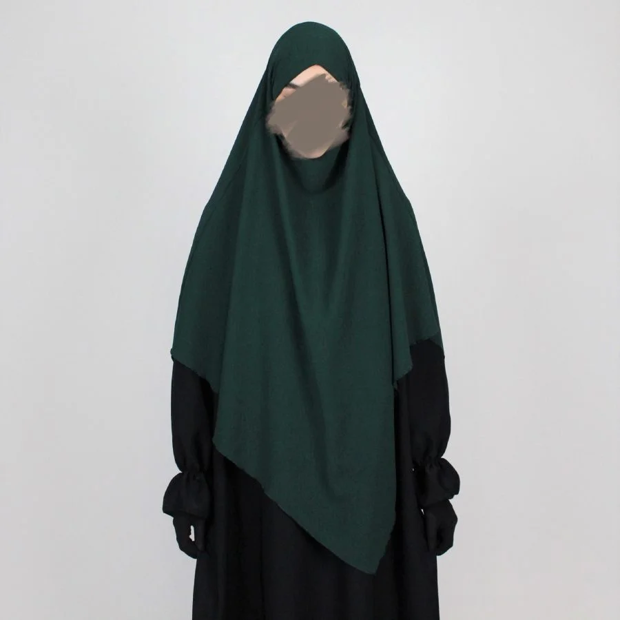 Rüschenärmel Abaya Schwarz