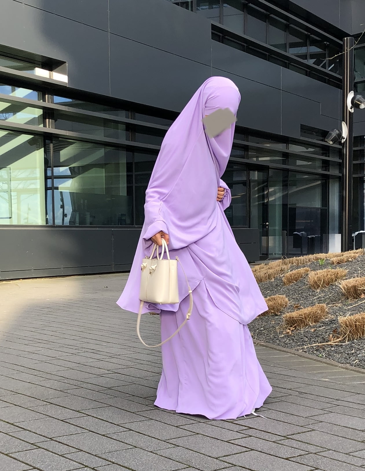 2-Teiler Jilbab Flieder Medina Seide | Hijab & Kitab