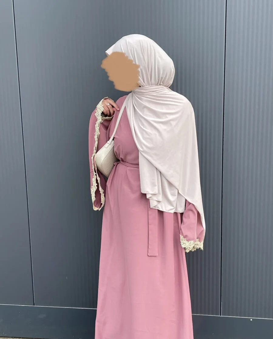 Eid Abaya rosa – Bild 2