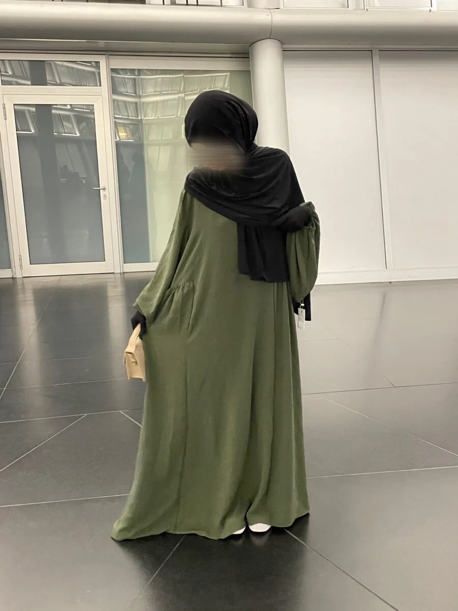 Abaya Selma Ballonärmel Khaki - Image 4